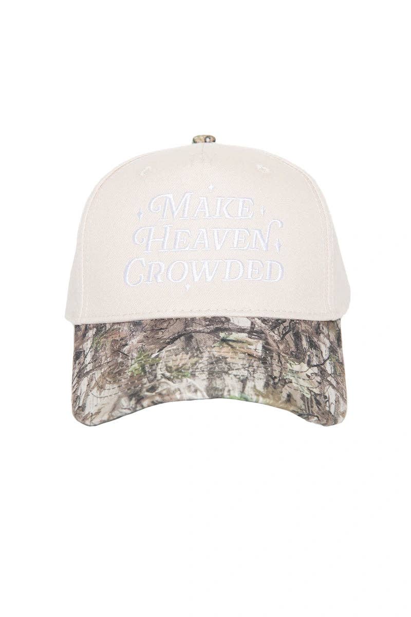 Make Heaven Crowded Vintage Trucker Hats Grad Gifts: Light Blue Floral