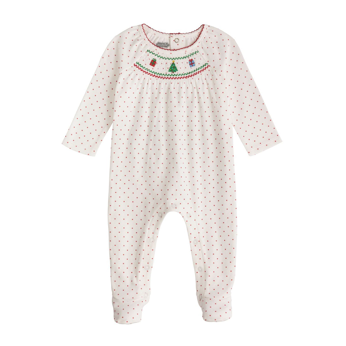 Christmas Smocked Sleeper
