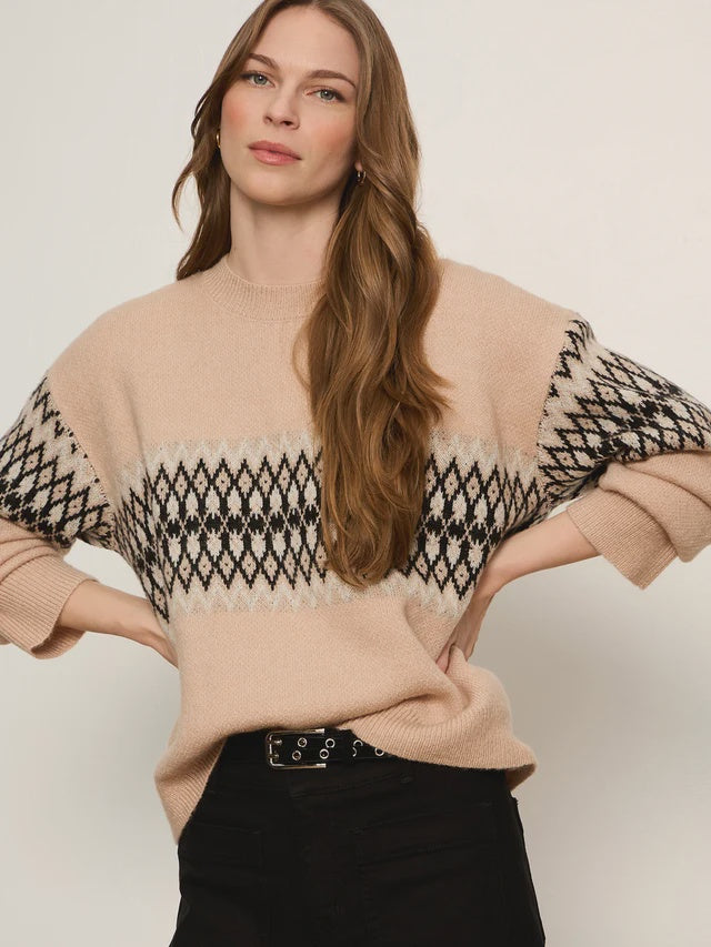 Argyle Crew Pullover