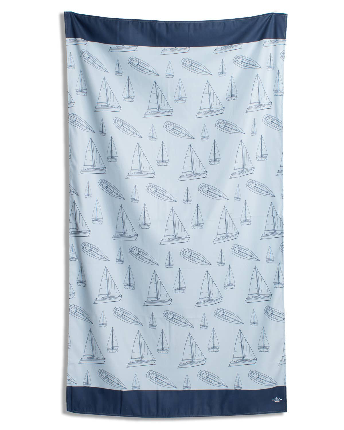 Set Sail Giant Beach Towel Light Blue/Navy 40x70