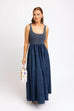 Denim Smock Tank Maxi Dress