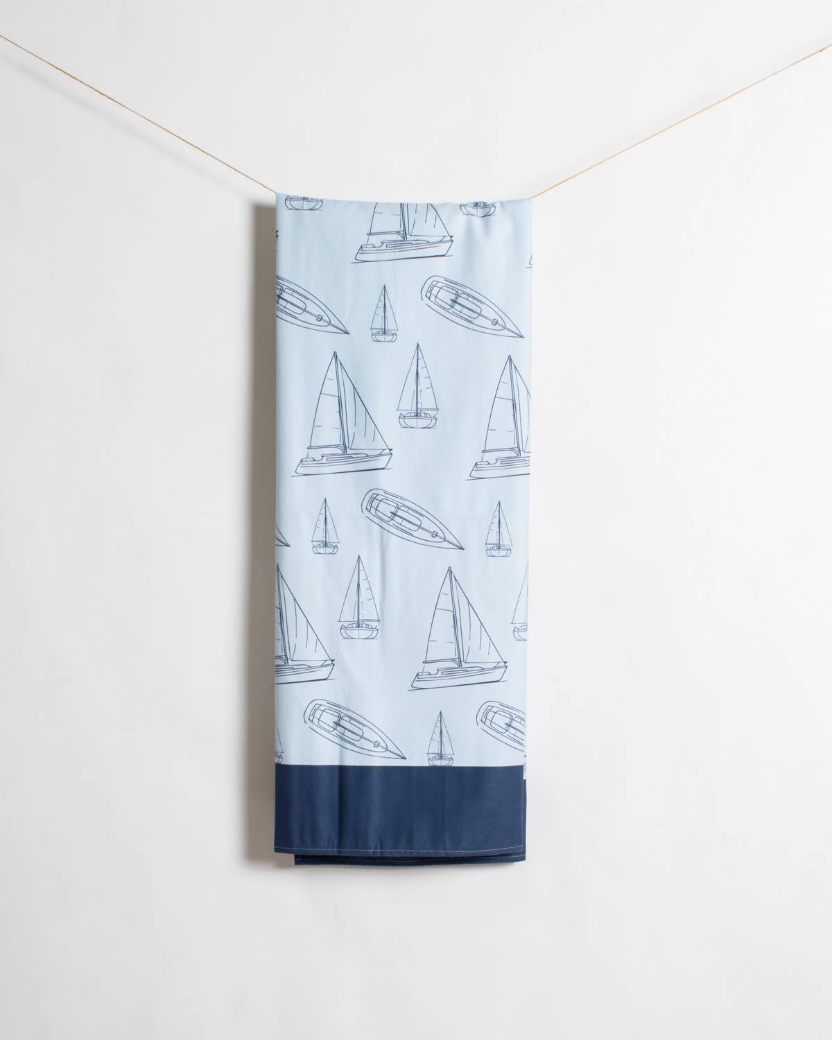 Set Sail Giant Beach Towel Light Blue/Navy 40x70