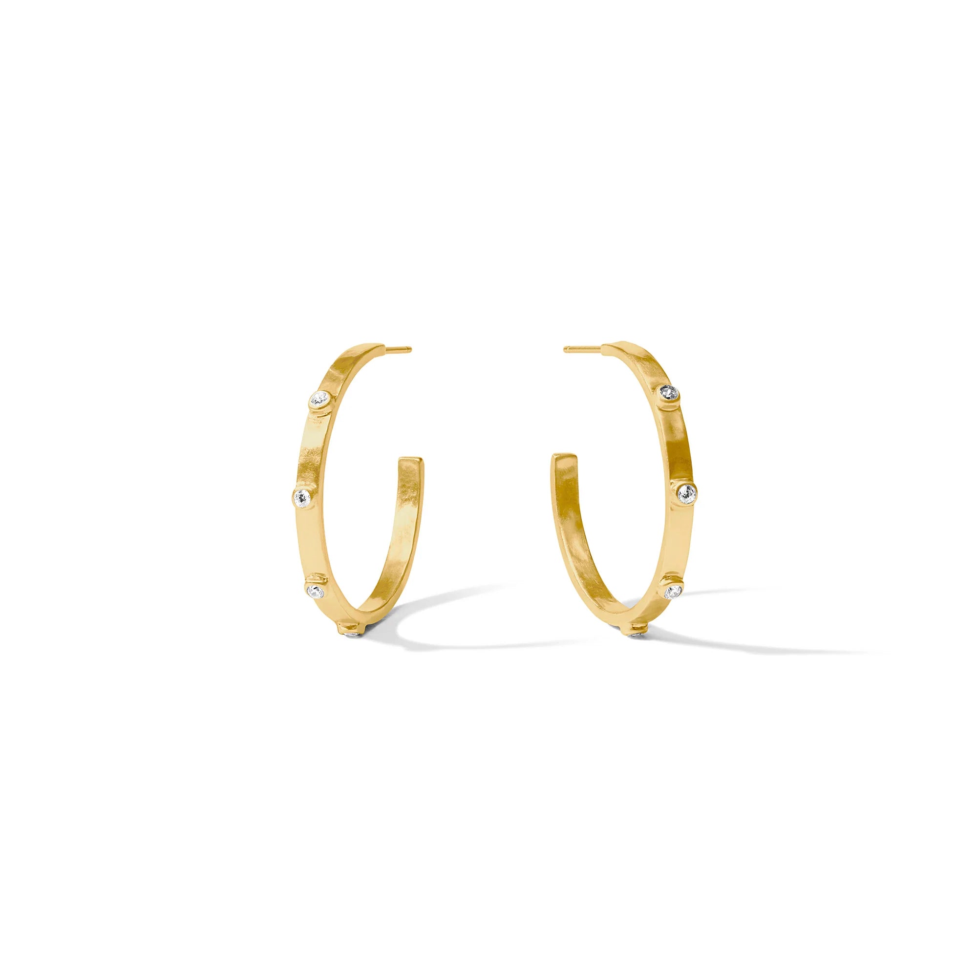 Crescent Stone Hoop