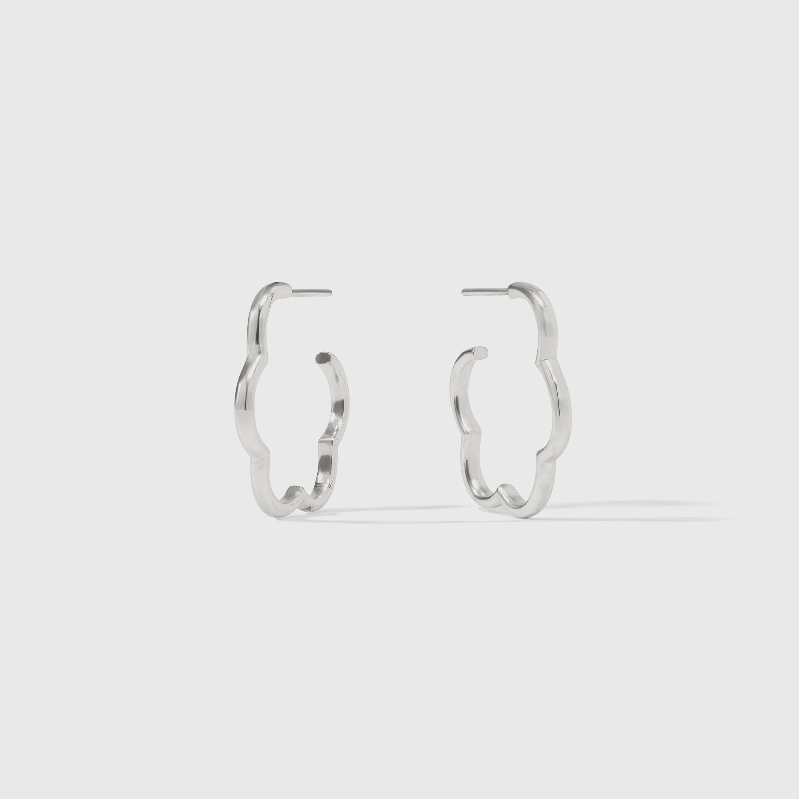Gardenia Hoop - Silver