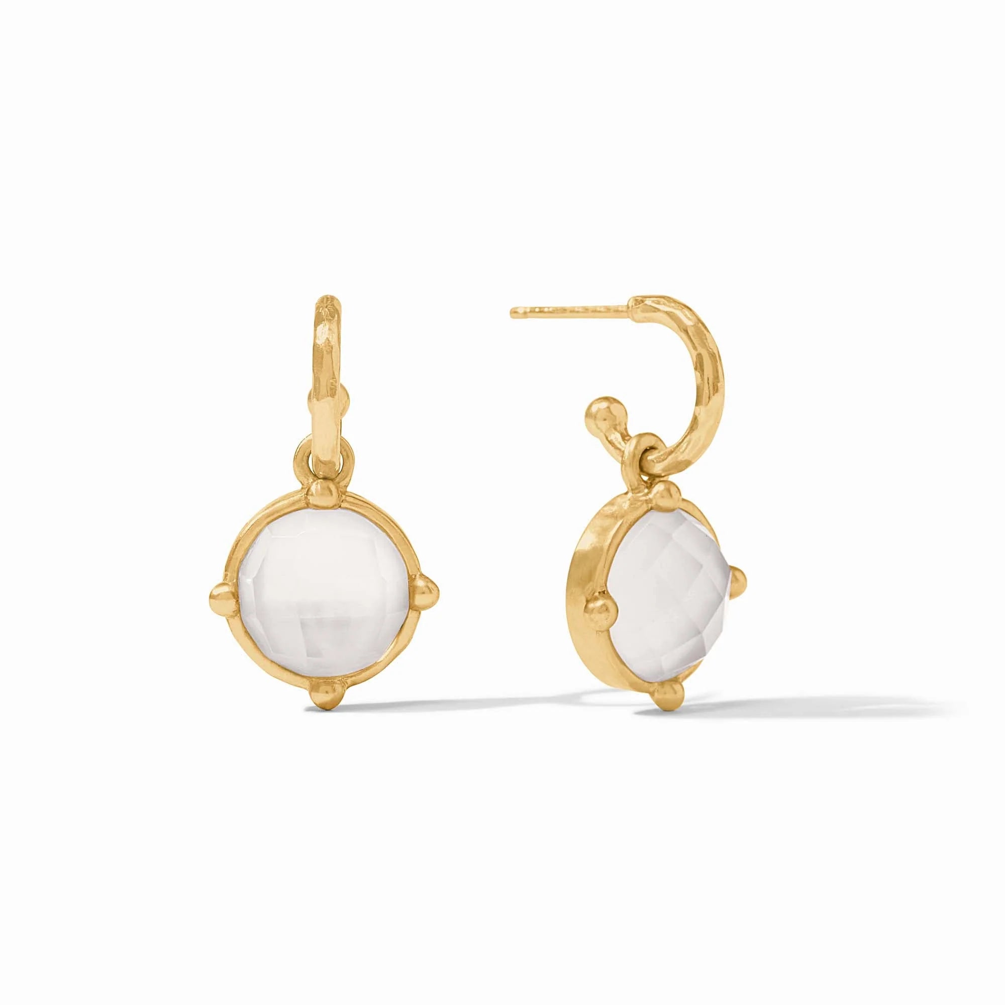 Honeybee Hoop& Charm Earring Iridescent Champagne