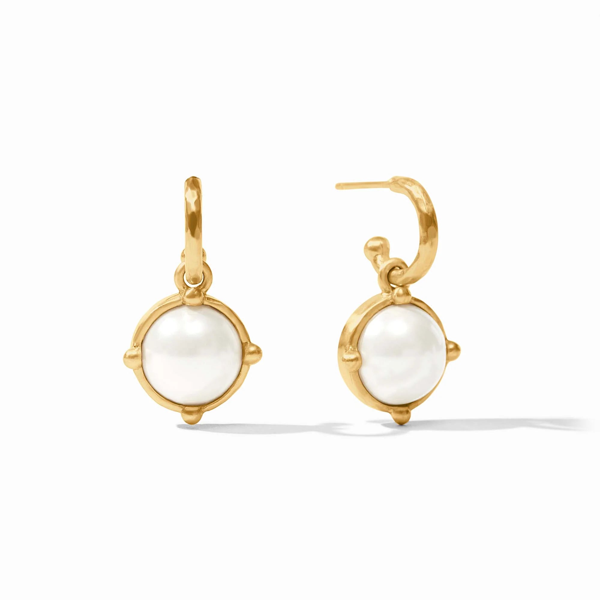 Honeybee Hoop& Charm Earring Pearl