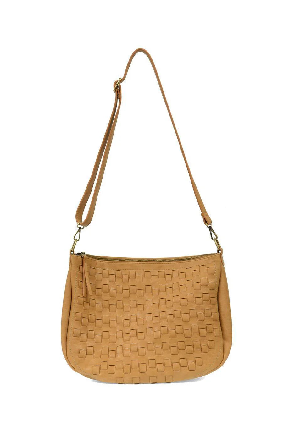 Camel Kali Woven Slouchy Hobo