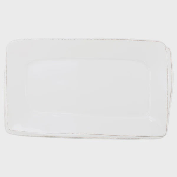 Melamine Lastra White Rectangular Platter