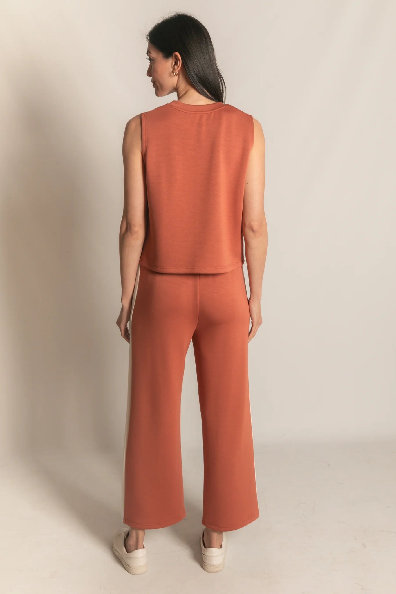 P. Cill Butter Modal Round Neck Sleeveless Top