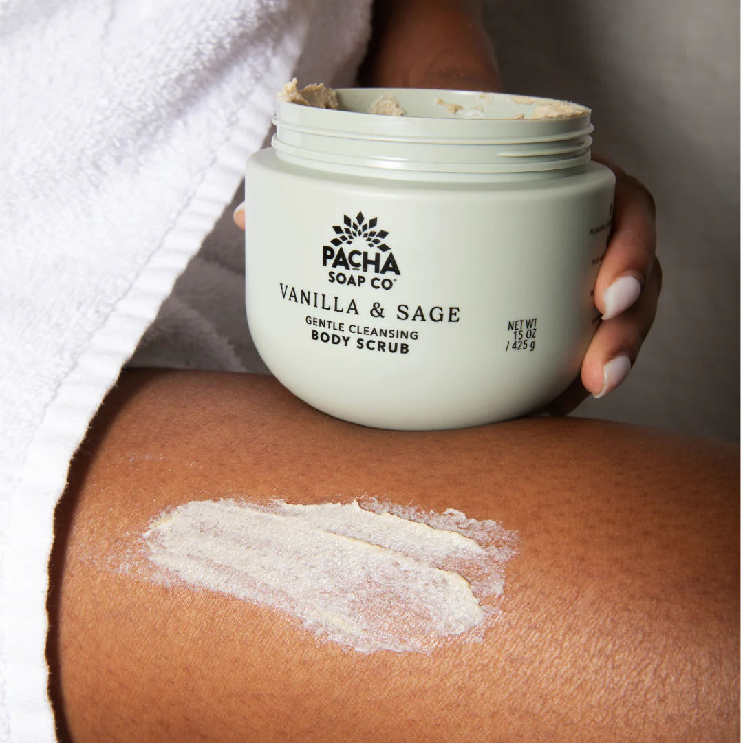 BODY SCRUB, VANILLA & SAGE