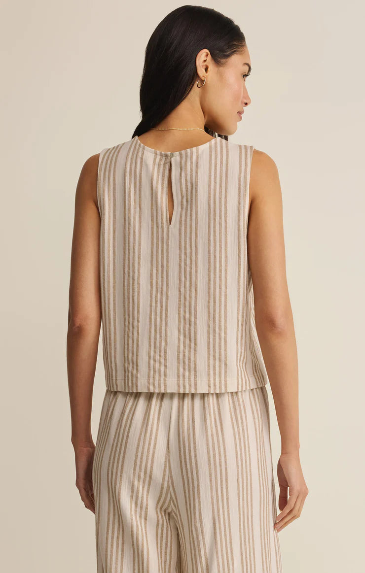 Sloan Knit Striped Top Cloud