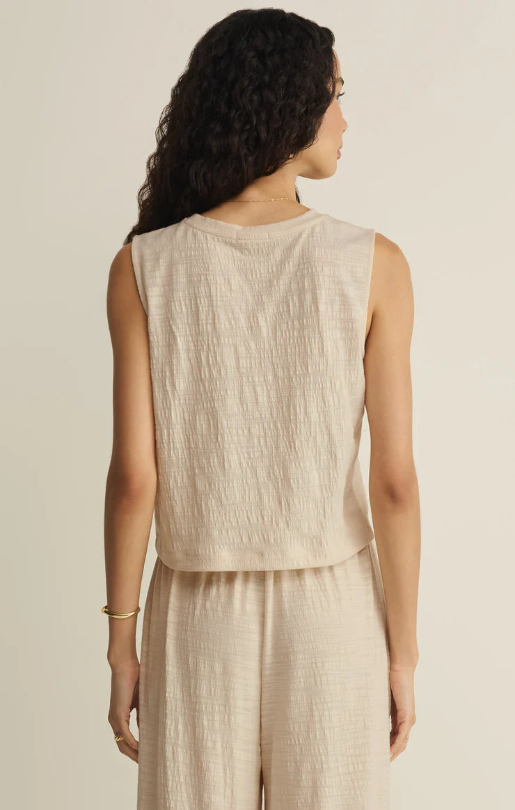 Sloan Textured Top Whisper White
