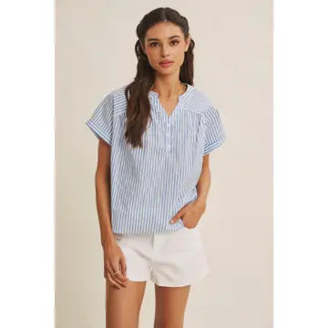 Stripe Drop Shoulder Blouse