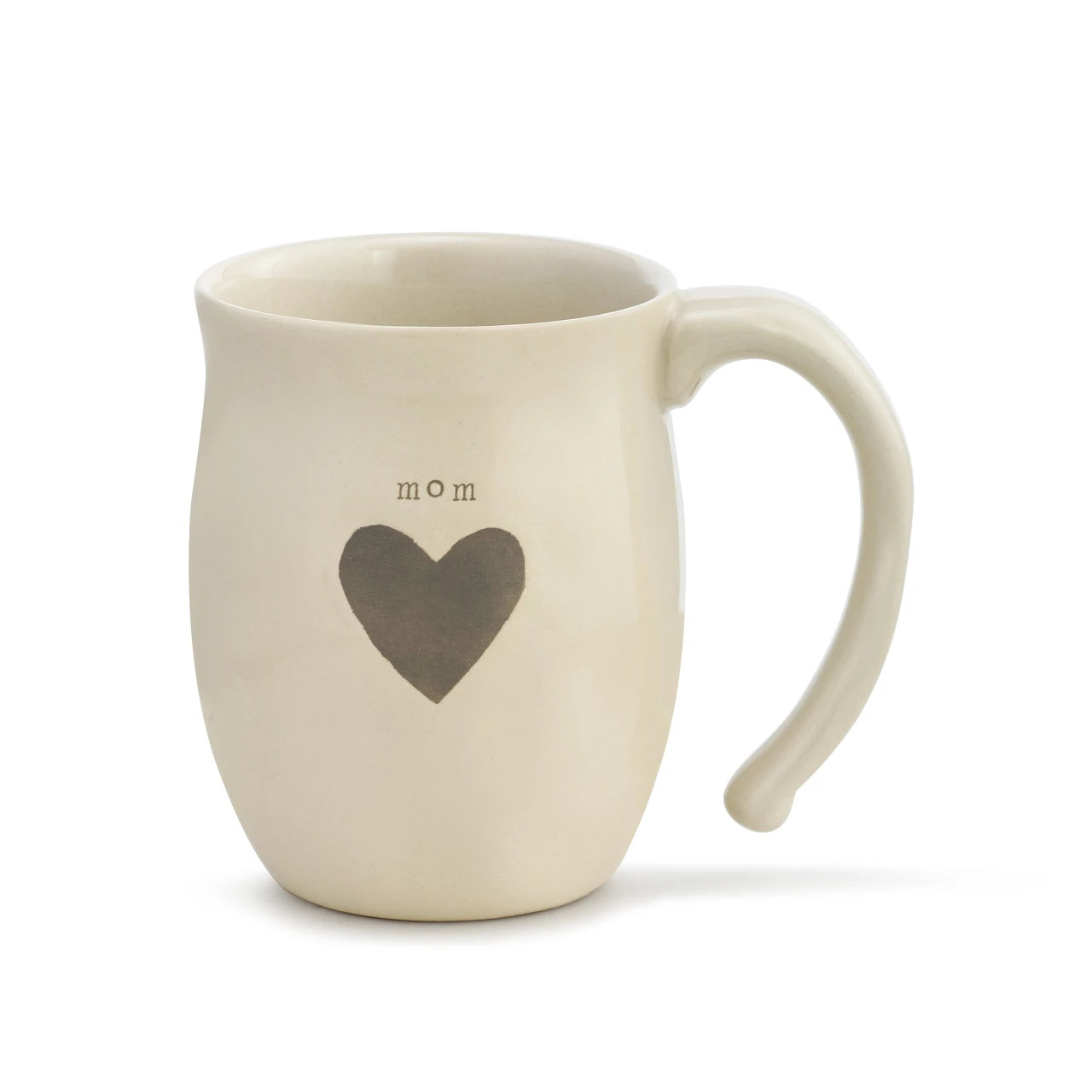 Warm Heart Ivory Stoneware Mom Heart Mug 16oz