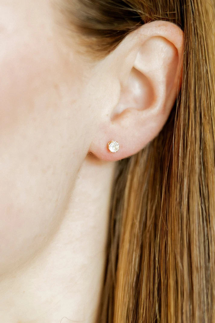 Screwback Stud Earrings- Helen Gold