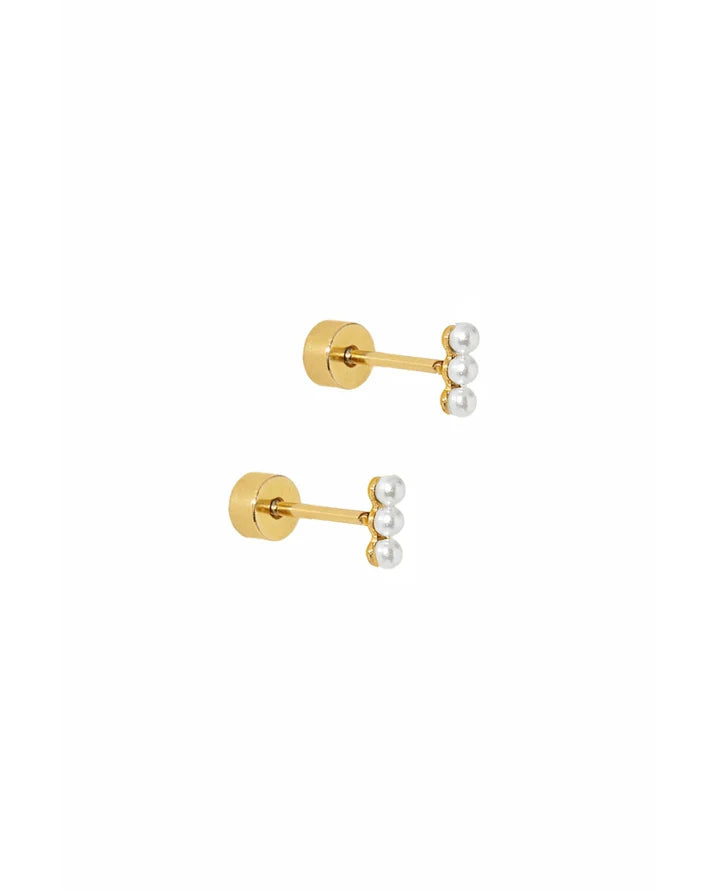 Screwback Stud Earrings- Janie Pearl