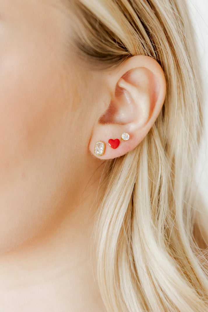 Screwback Stud Earrings- Kay Clear
