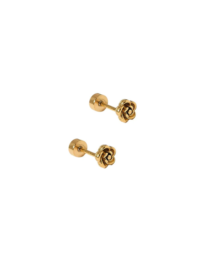 Screwback Stud Earrings- Rose Gold