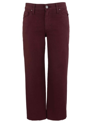 Claret CHARLOTTE HIGH RISE WIDE LEG WITH RAW HEM