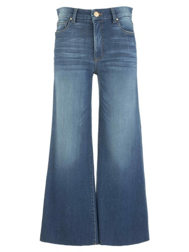 MEG HIGH RISE FAB AB WIDE LEG RAW HEM - HARMONY