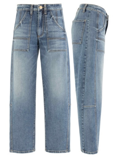 ASHTON HIGH RISE RELAXED LEG PANT PORKCHOP PKT