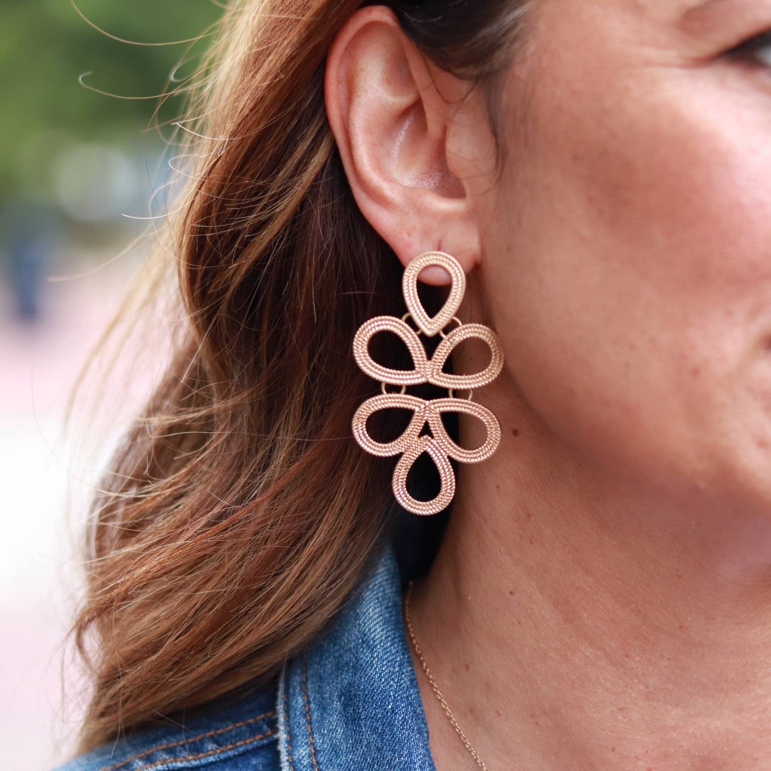 Gold Plaza Earrings | Statement Loop Earrings