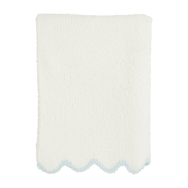 Mud Pie  Scallop Chenille Blanket