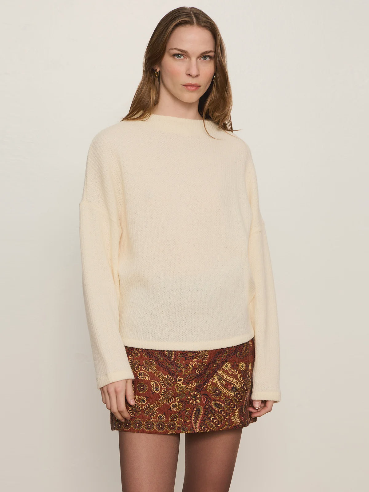 Ribbed Dolman Sweatshirt