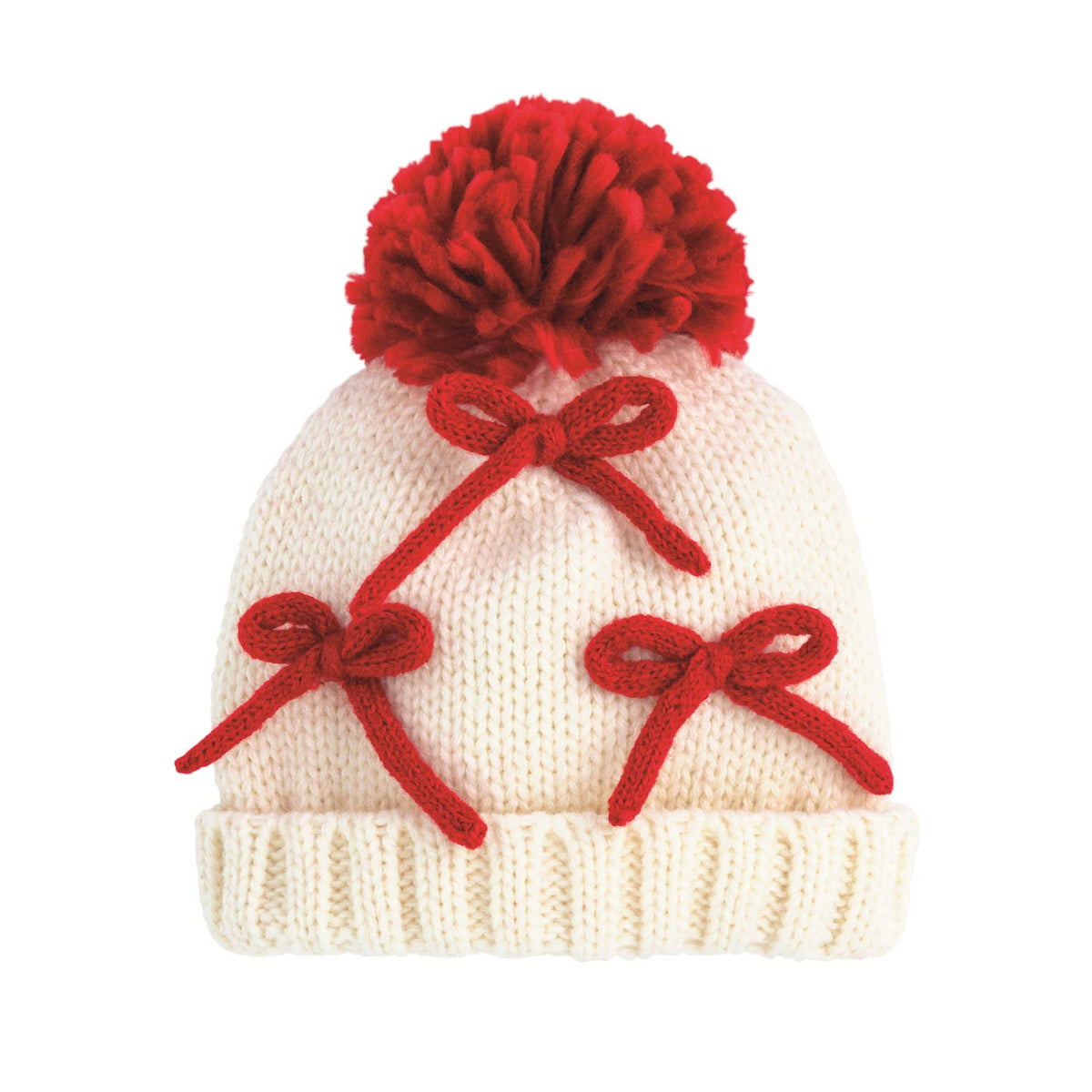 Bow Girl Christmas Knit Hat