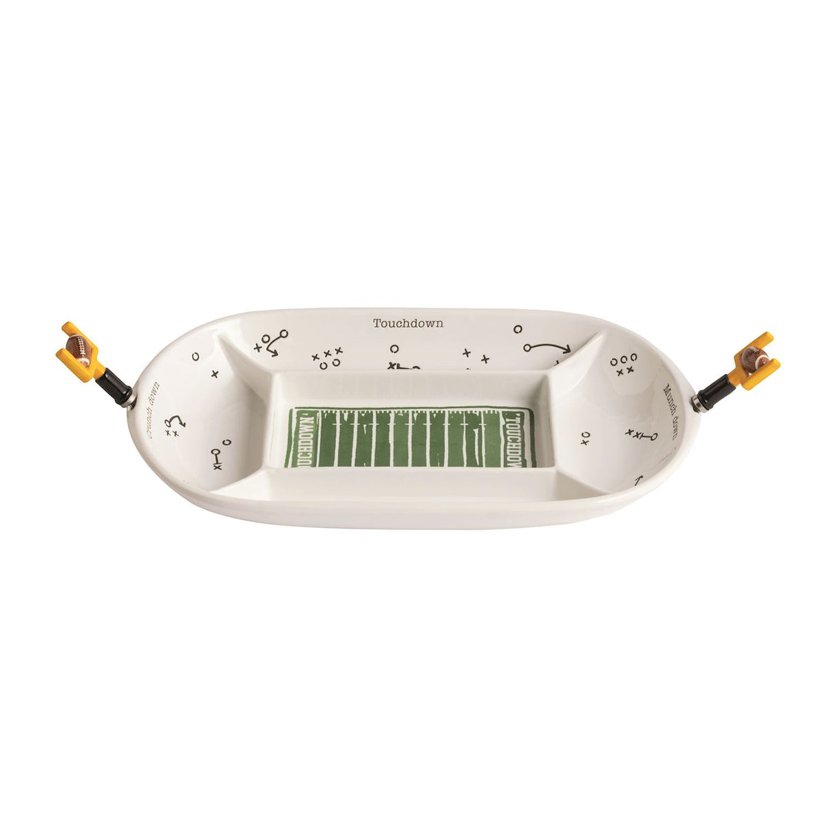 Divided Football Field Platter Set