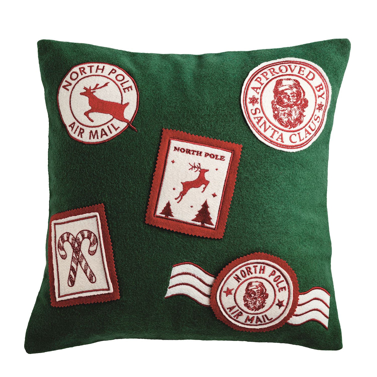 STAMPS CHRISTMAS PILLOW
