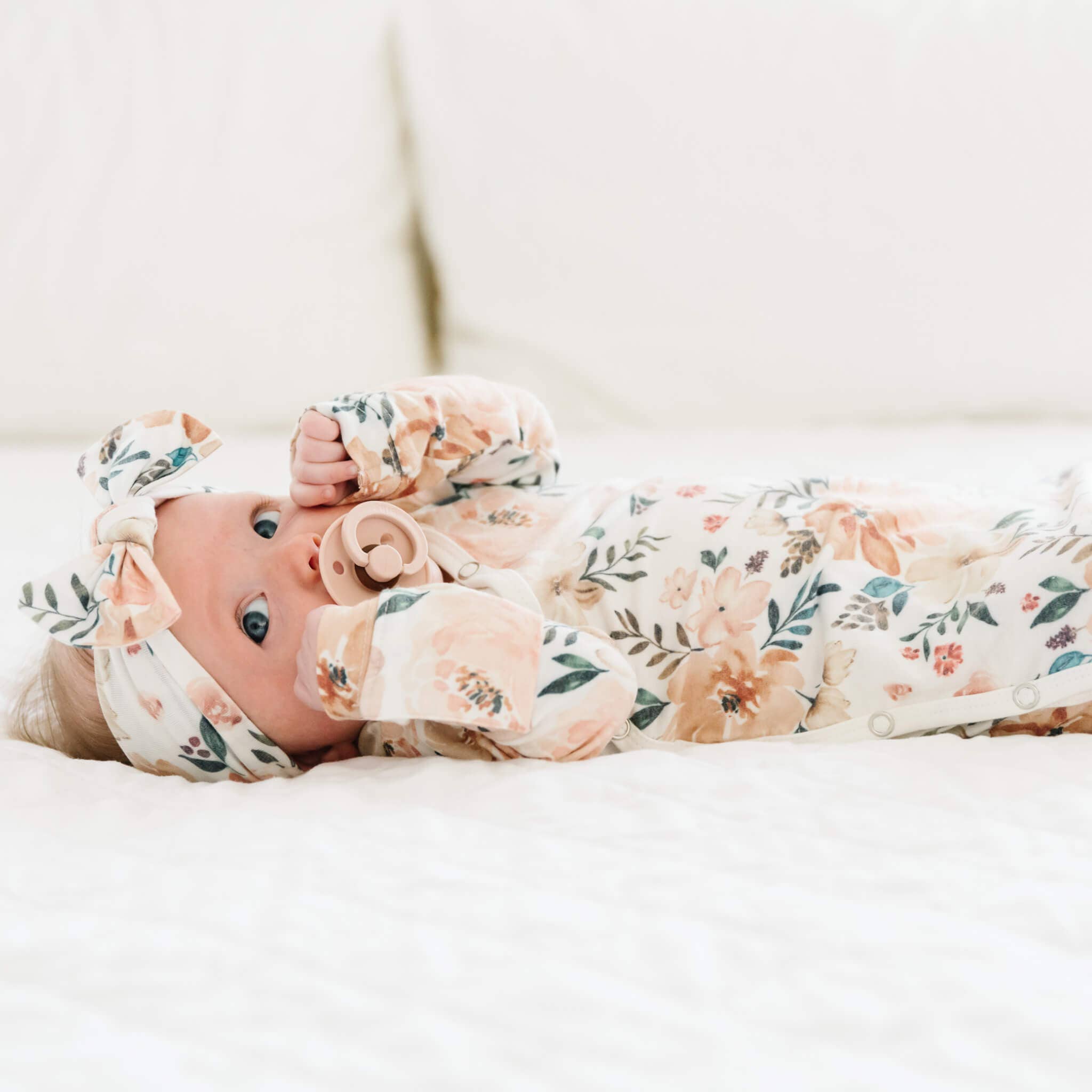 Newborn Knotted Gown - Autumn
