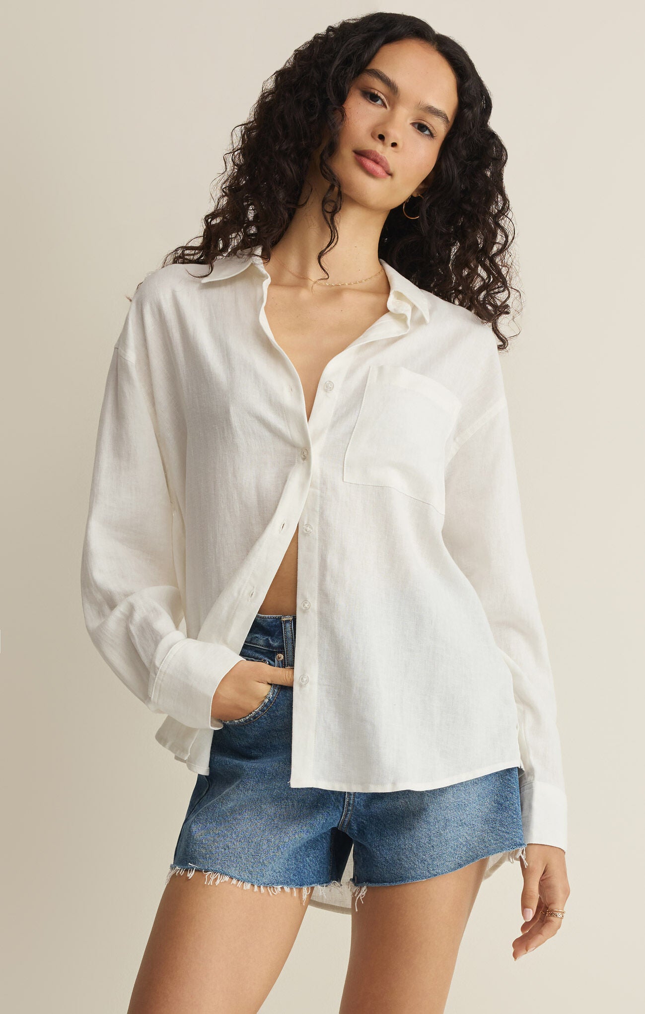 The Perfect Button Up White