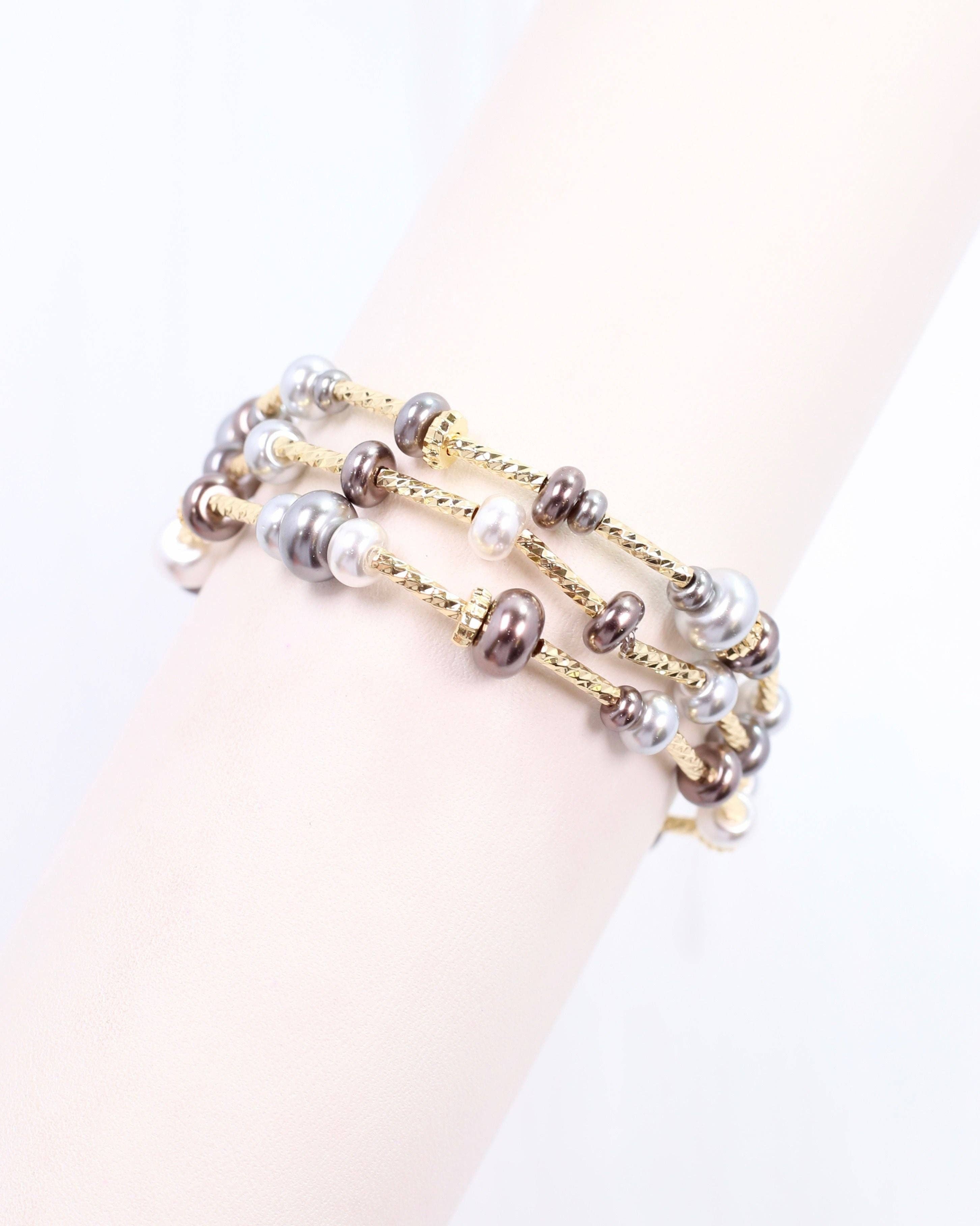 Lola Stretch Bracelet Set Grey