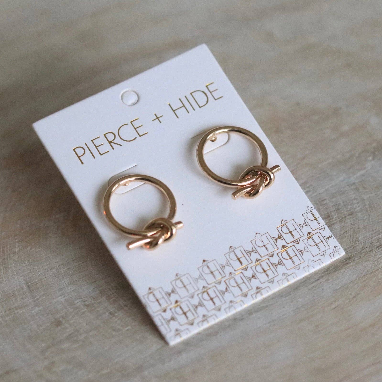 Petite Knot Hoop Stud Earrings | Knot Hoop