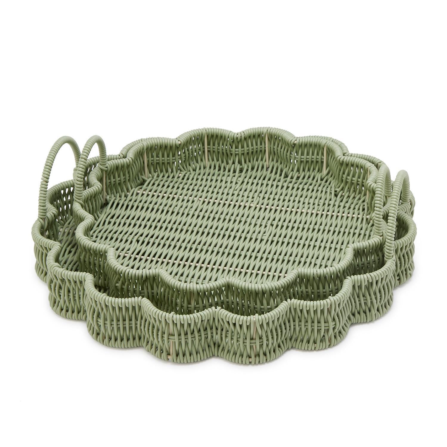 Round Scalloped Tray Large