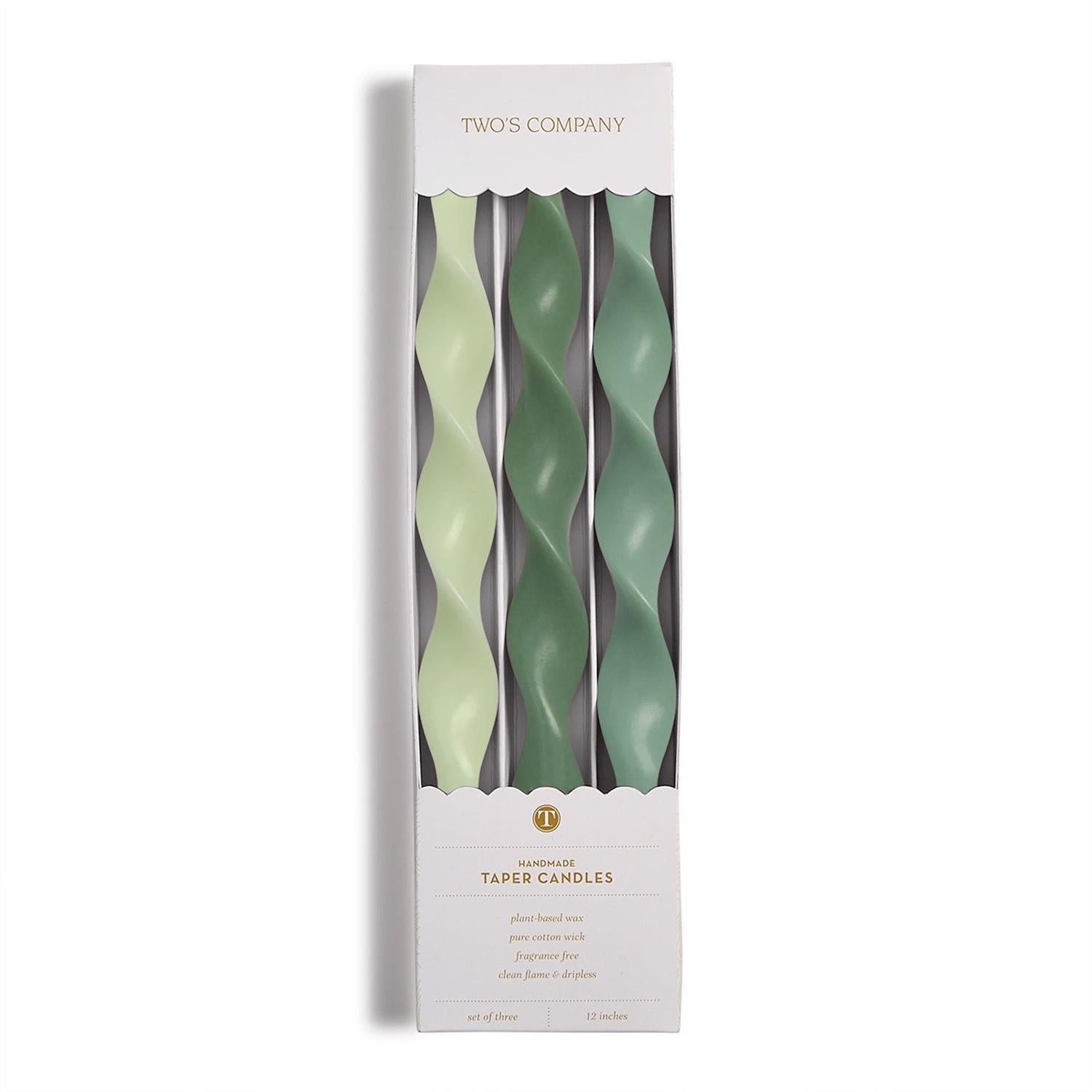 12 in Twist Taper Candles