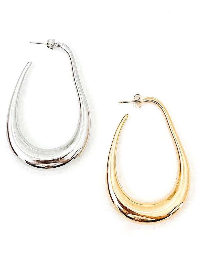 Edfina Large Hoop Earrings || Choose Color