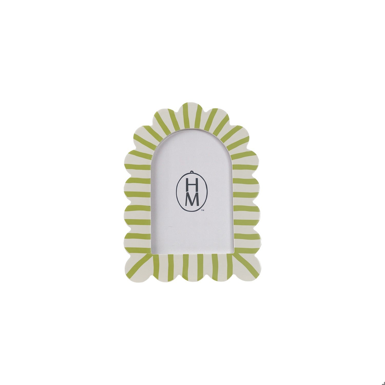 MDF Striped Scalloped Photo Frame