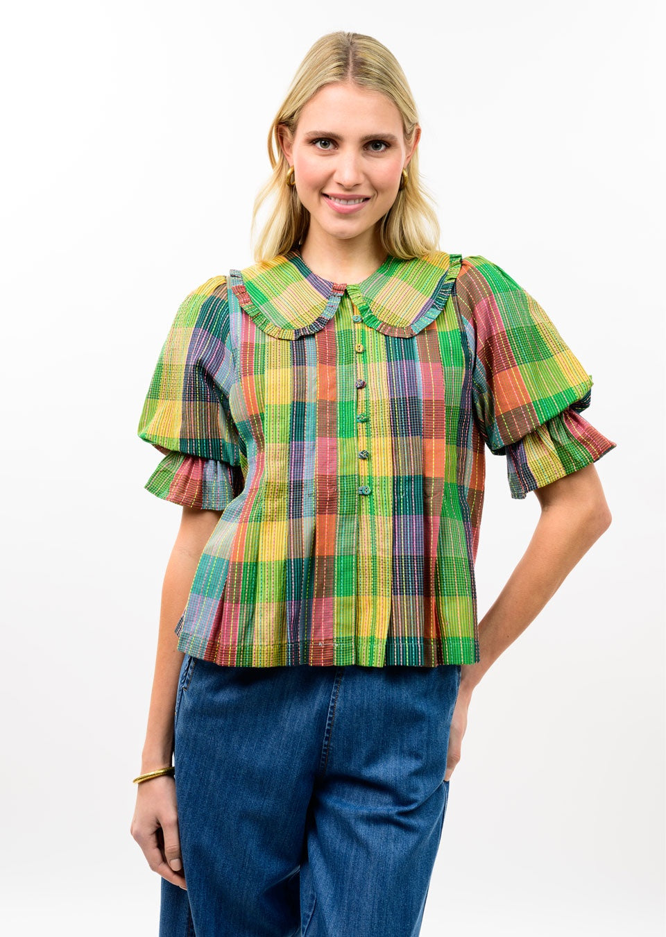 Blocks Of Plaid Top