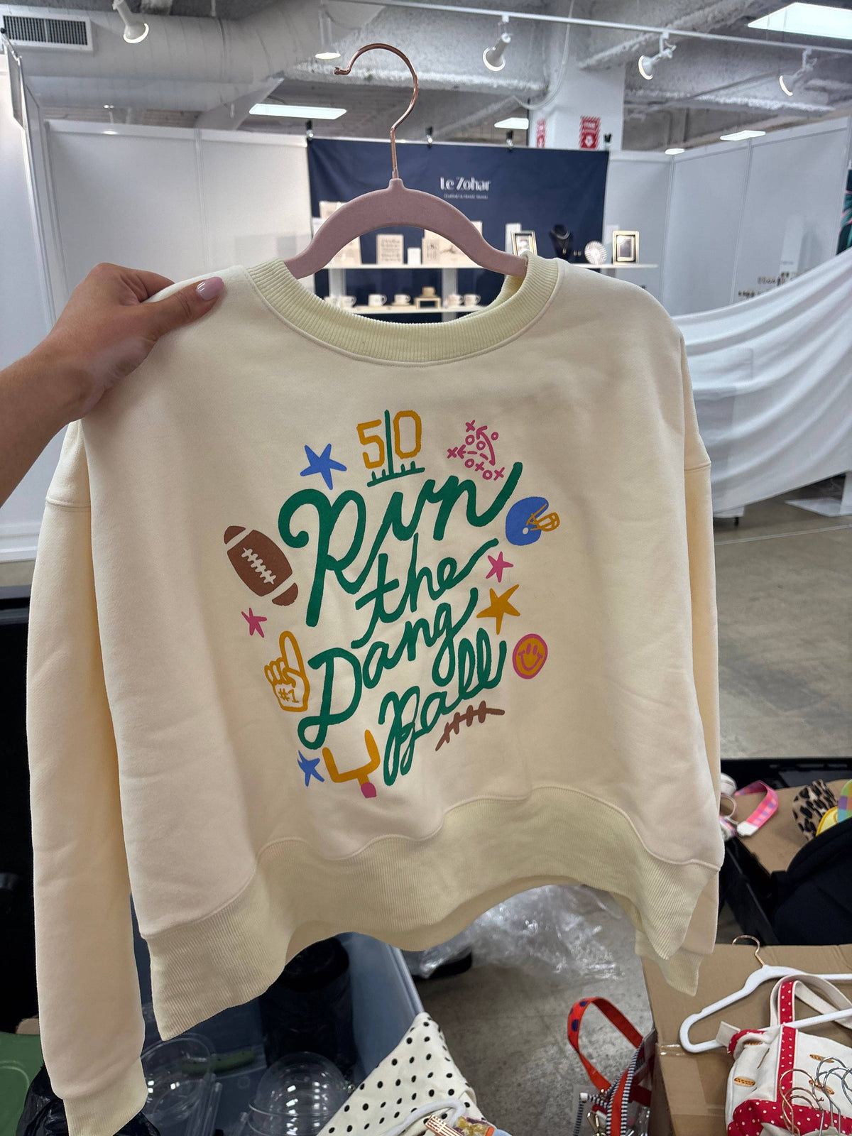 Run The Dang Ball Crop Sweatshirt