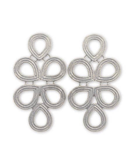 Silver Plaza Earrings | Statement Loop Earrings