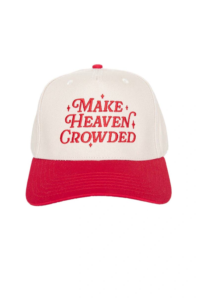 Make Heaven Crowded Vintage Trucker Hats Grad Gifts: Light Blue Floral