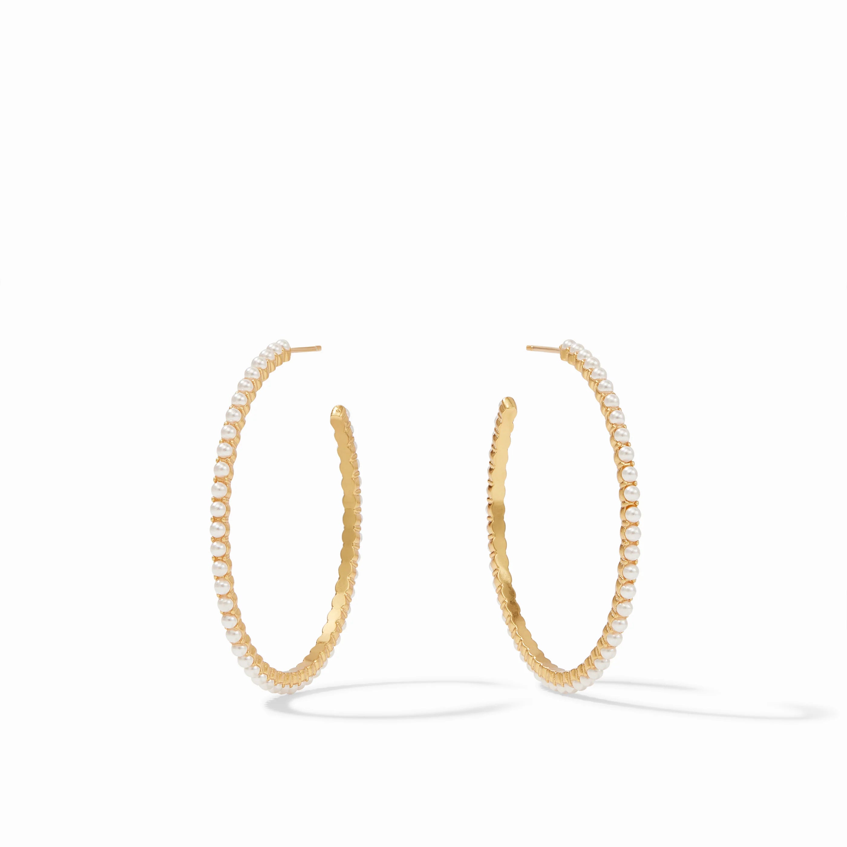 Juliet Hoop- Pearl Gold