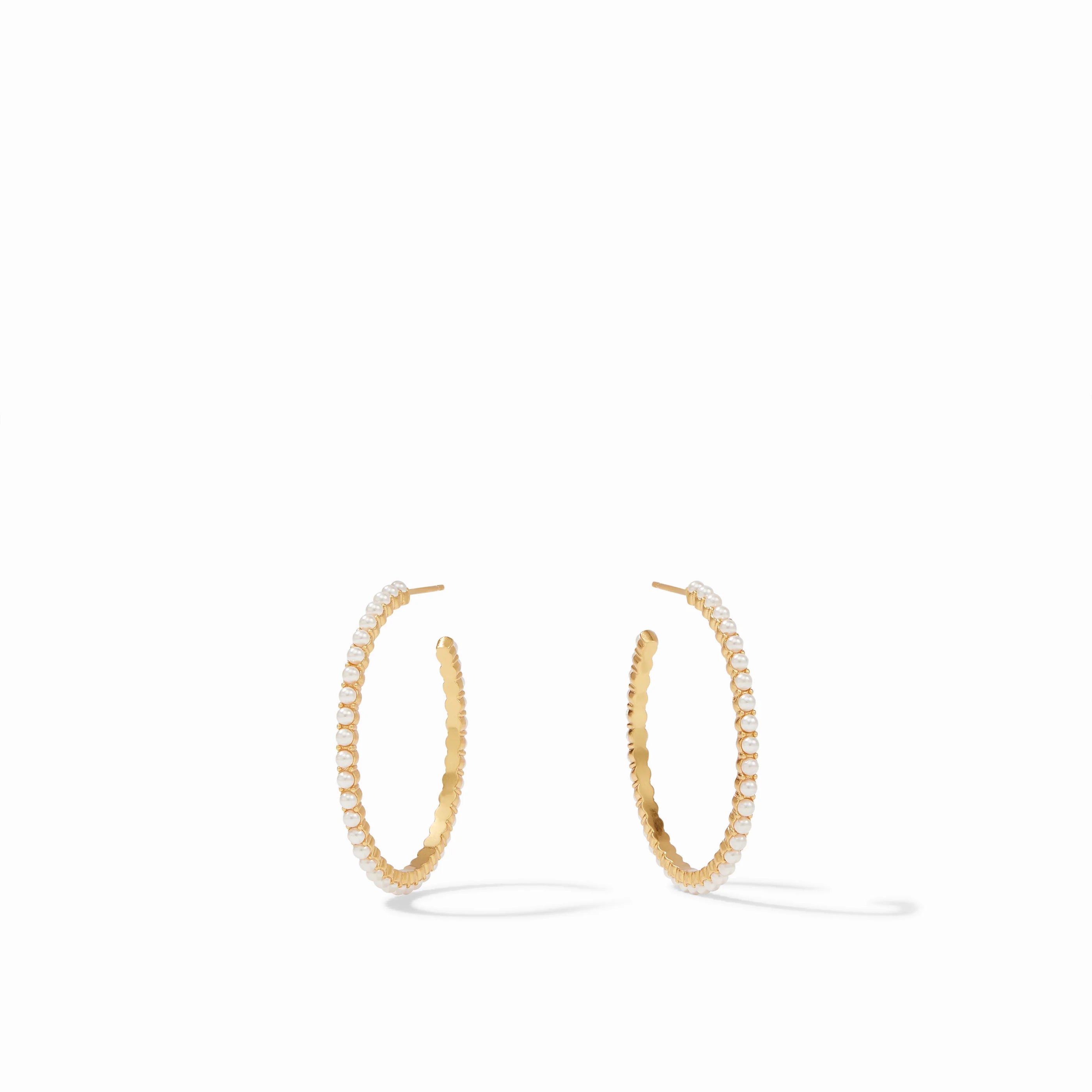Juliet Hoop- Pearl Gold