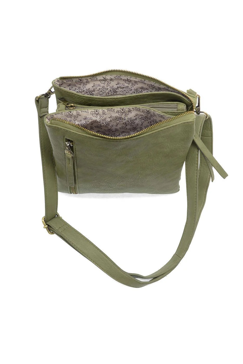 Eucalyptus Dawn Multi Pocket Compact Crossbody Bag