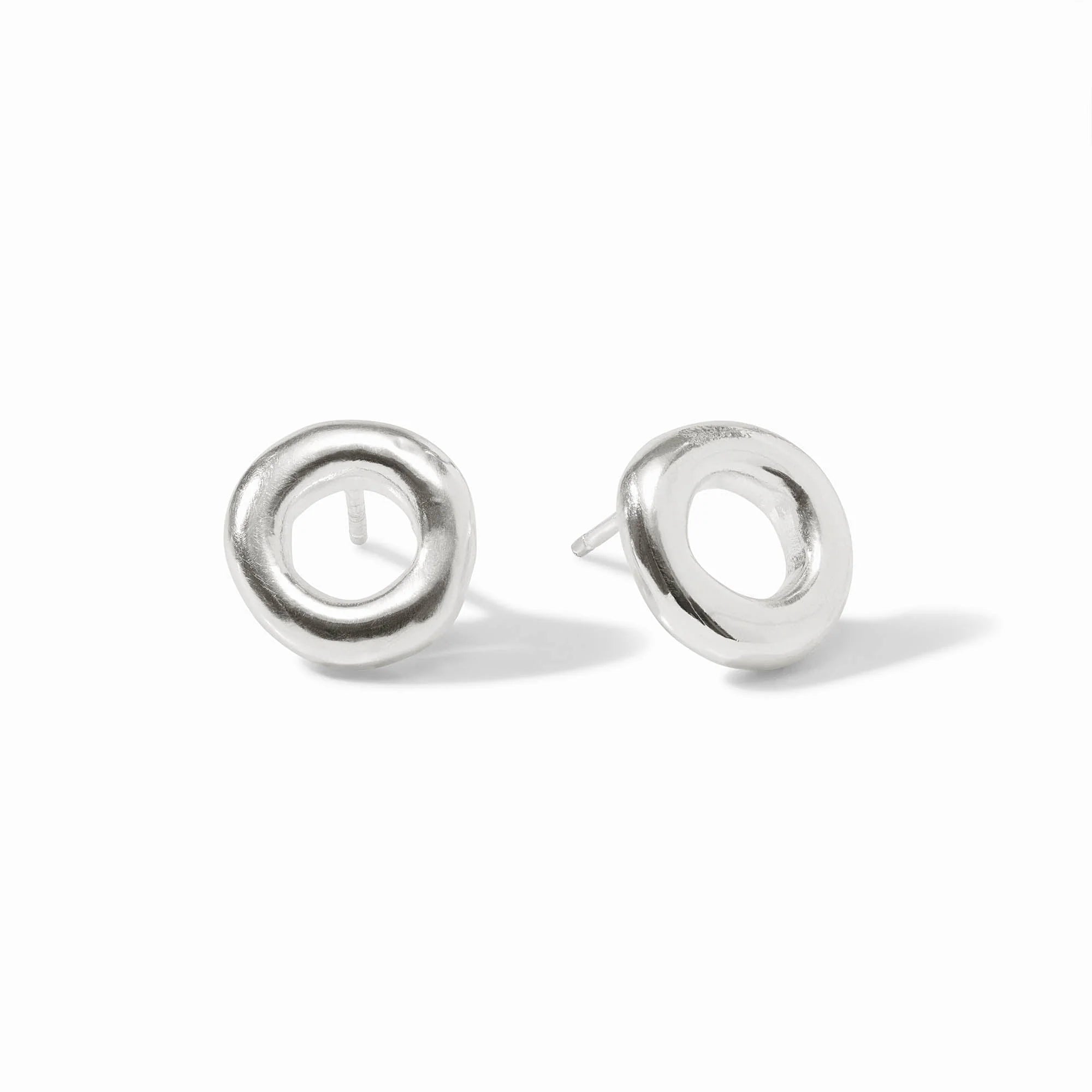 Wave Circle Stud - Silver / OS