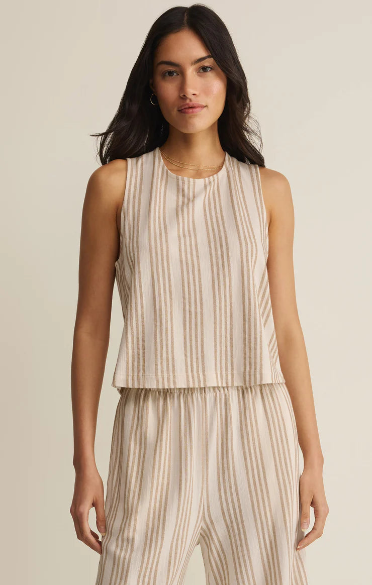 Sloan Knit Striped Top Cloud