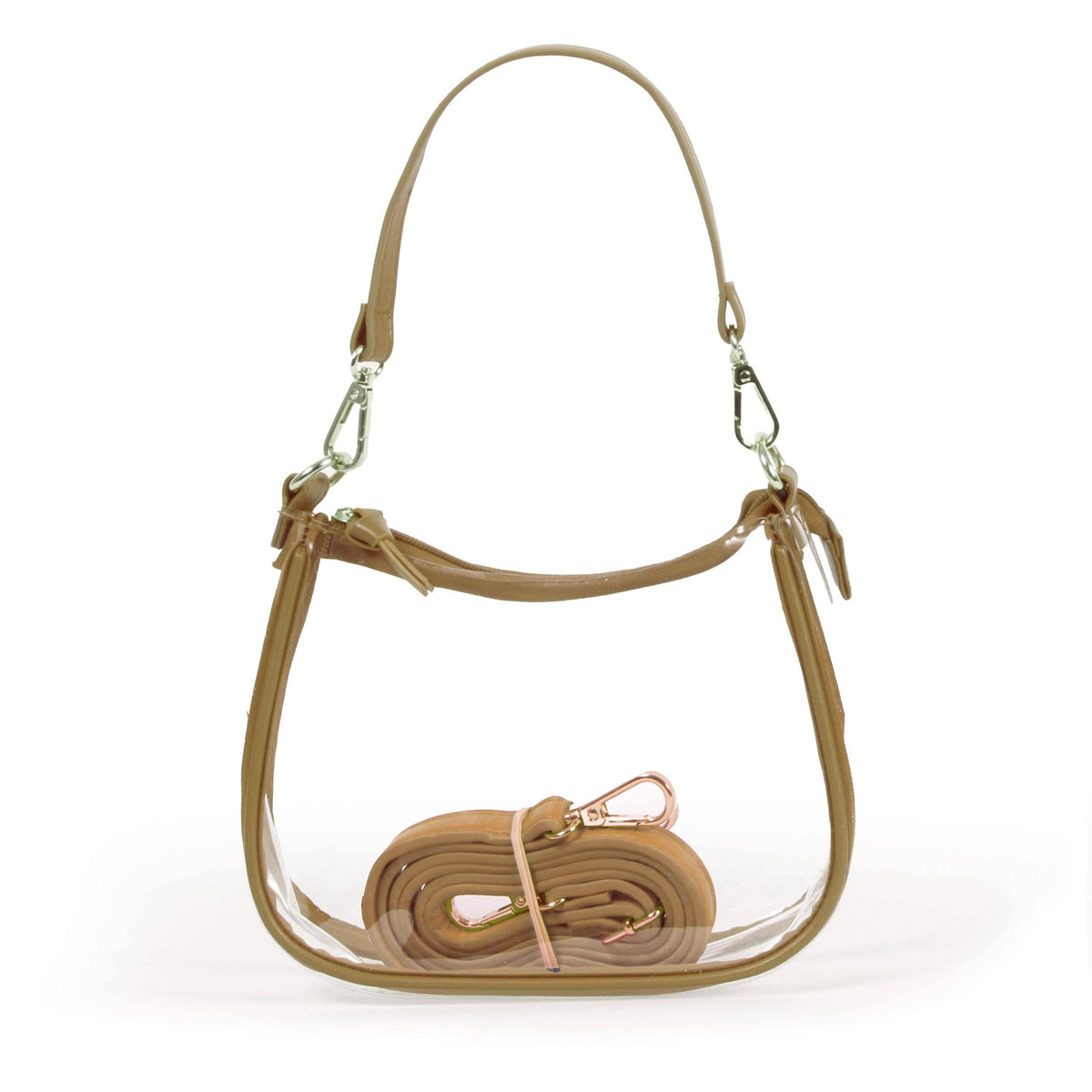 The Clara Clear Purse by Desden in Metallic Gold