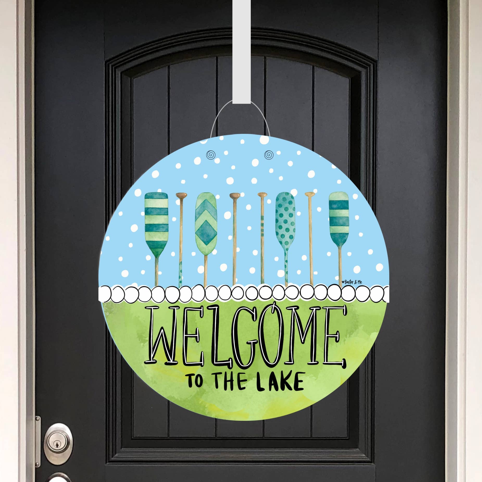 Paddles Welcome to the Lake Door Hanger